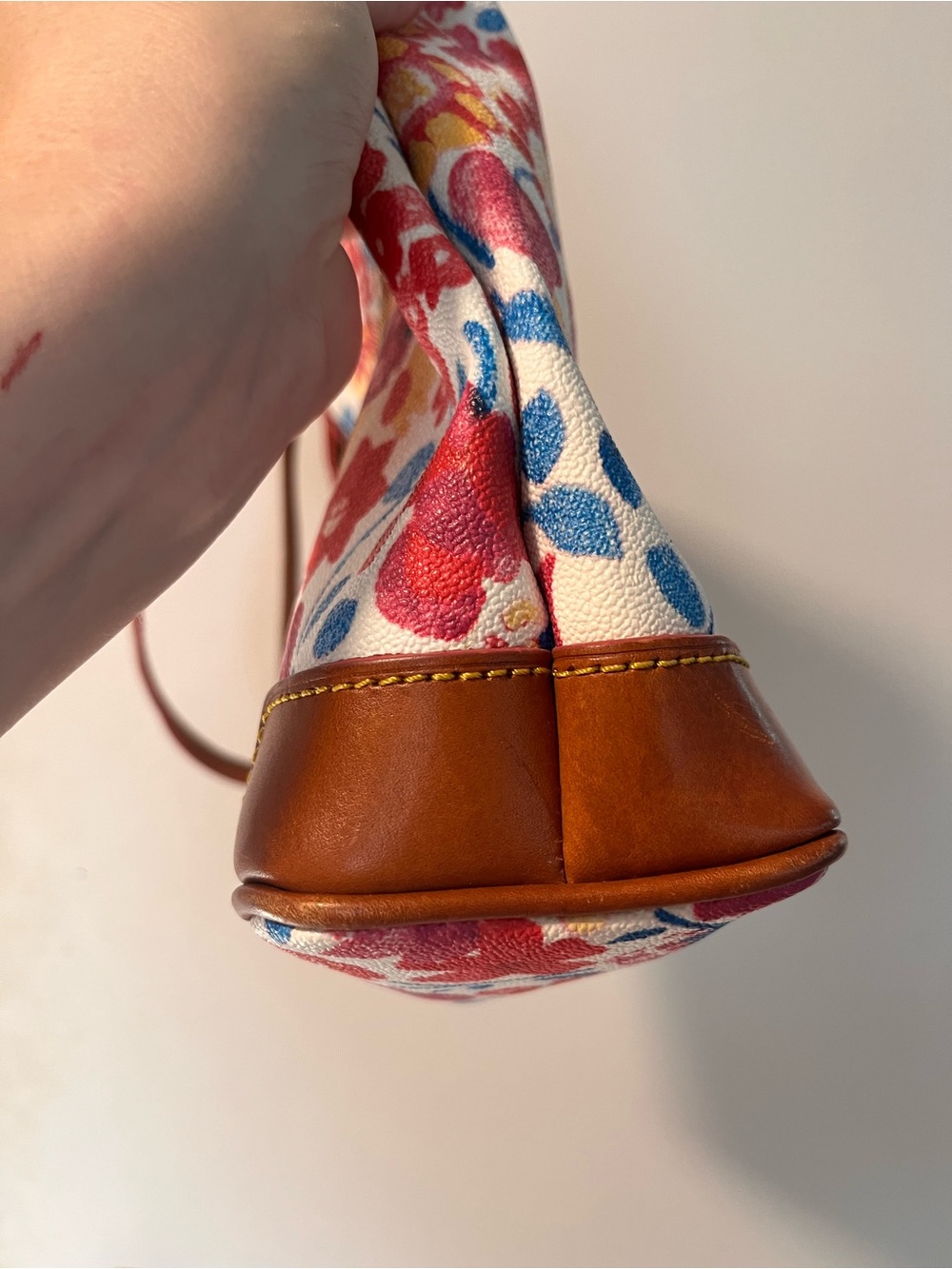 Dooney & Bourke Floral Crossbody Bag in Pink, Blue, Yellow and Cream - Picture 4 of 8